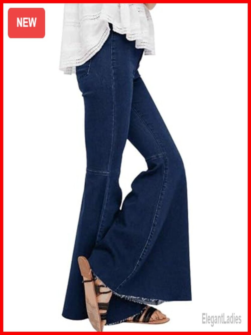 High Waist Bell Bottom Stretch Curvy Fit Jeans